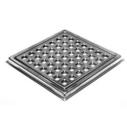 136 mm Firkantet rist med ramme